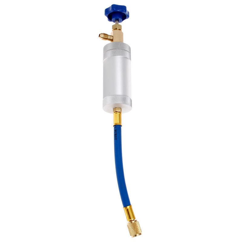 Aupoko R134A AC Oil Dye Injector, Oil Filling Syringe with 1/2" Male and 1/2" Female, Fits for R134A Air Conditioning Universal A/C Injection Tool - Image 1